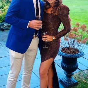 ASTR Vanozza metallic dress